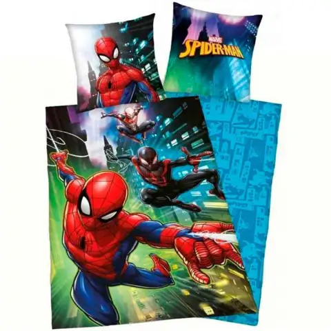 Marvel-Spiderman-sengetøj-140-x-200-Jumping