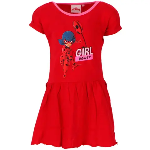 Ladybug-kjole-rød-Girl-Power