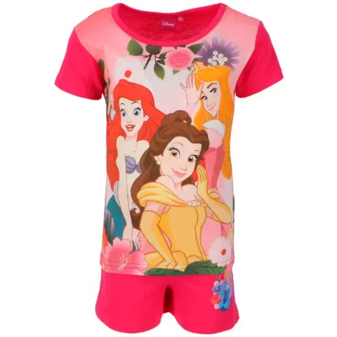 Disney-Princess-Kort-pyjamas-pink