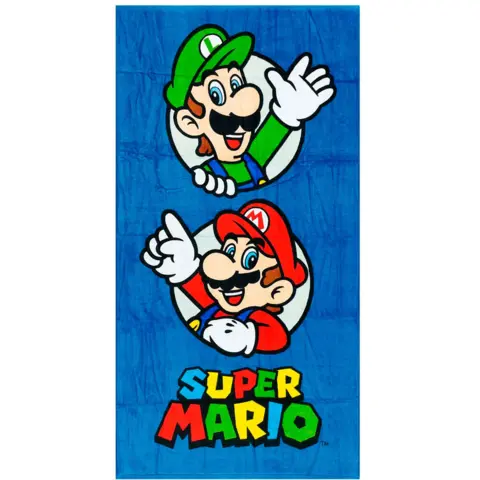 Super-Mario-badehåndklæde-70-x-140-Luigi-og-Mario