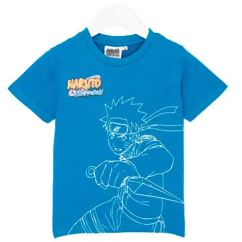 Naruto-t-shirt-Shippuden-blå-kort