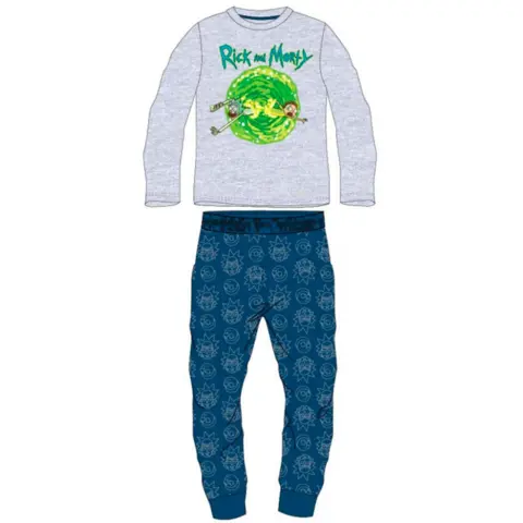 Rick-and-Morty-Pyjamas-Grå-Blå
