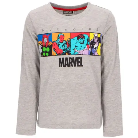 Marvel-Avengers-t-shirt-langærmet-grå