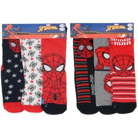 Marvel-Spiderman-strømper-3-pak