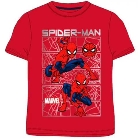 Spiderman-kortærmet-t-shirt-rød