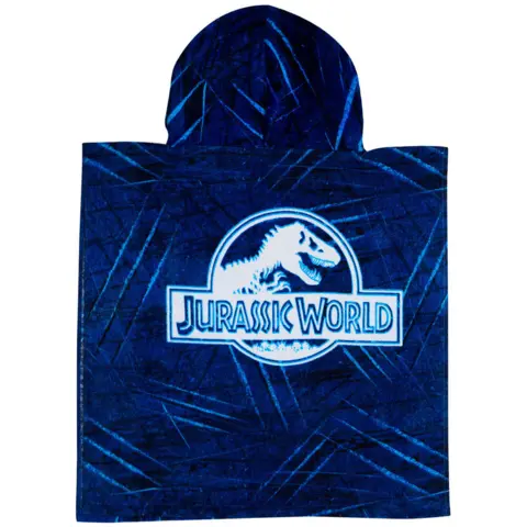 Jurassic-world-badeponcho-blå