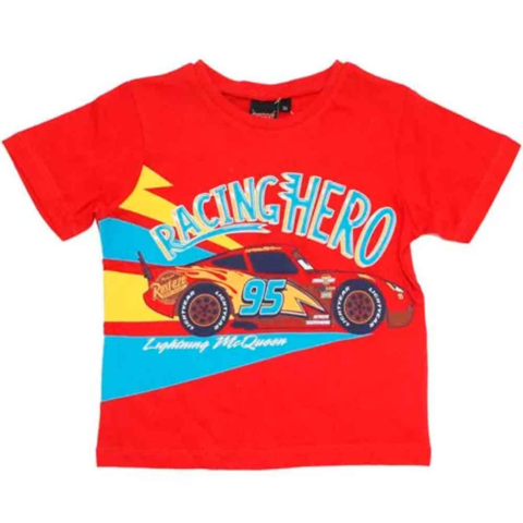 Disney-Cars-t-shirt-rød-racing-hero-3-8-år.