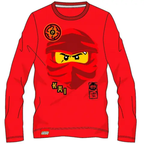 LEGO-Ninjago-t-shirt-langærmet-rød-Kai