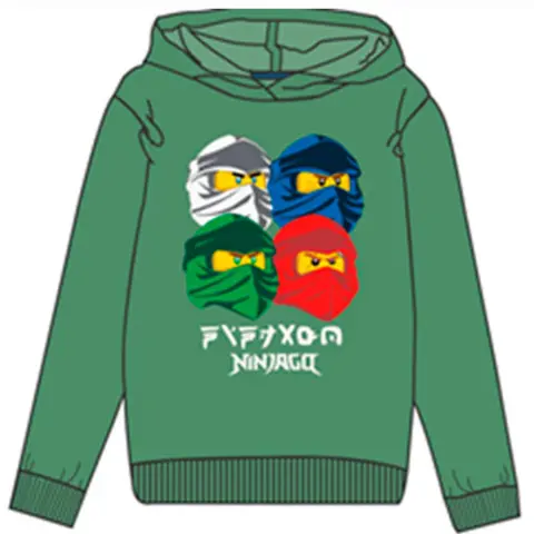 LEGO-Ninjago-hættetrøje-grøn