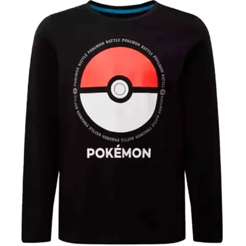 Pokemon-T-shirt-Langærmet-Sort