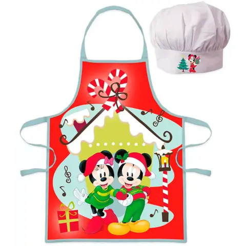 Disney-Minnie-forklæde-og-kokkehue-christmas