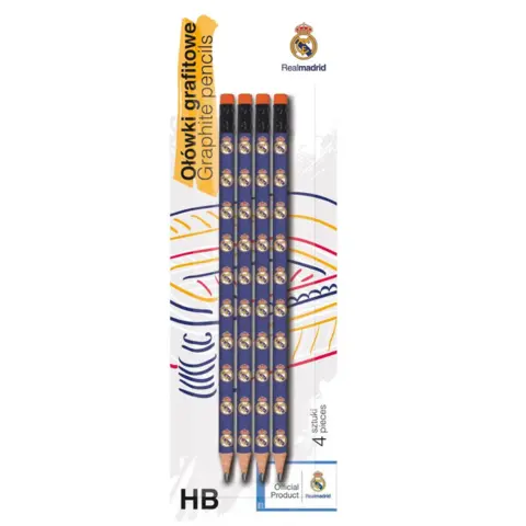 Real-Madrid-blyanter-med-viskelæder-4-stk