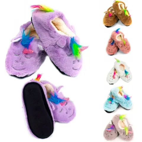 Unicorn-slippers-forede-med-skridsikre-sål
