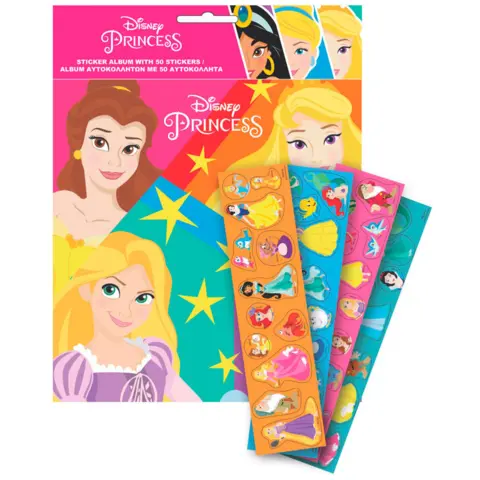 Disney-Princess-sticker-album-50-stickers