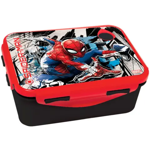 Marvel-Spiderman-madkasse-Sort-Rød