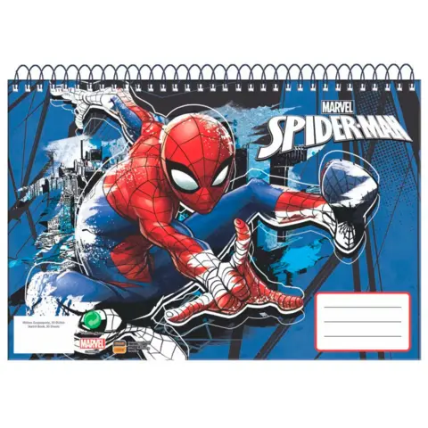 Spiderman-A4-spiral-skriveblok-30-sider