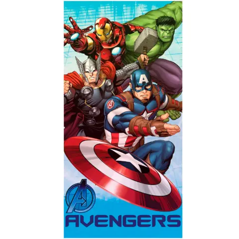Marvel-Avengers-badehåndklæde-70x140-hero-team
