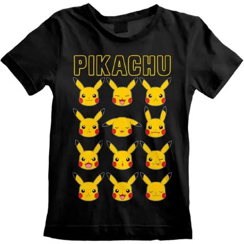 Pokemon-kortærmet-t-shirt-sort-pikachu
