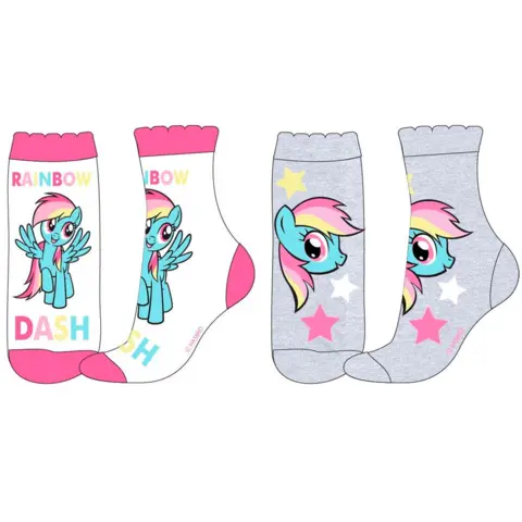 My-Little-Pony-sokker-hvid-eller-grå-1-par