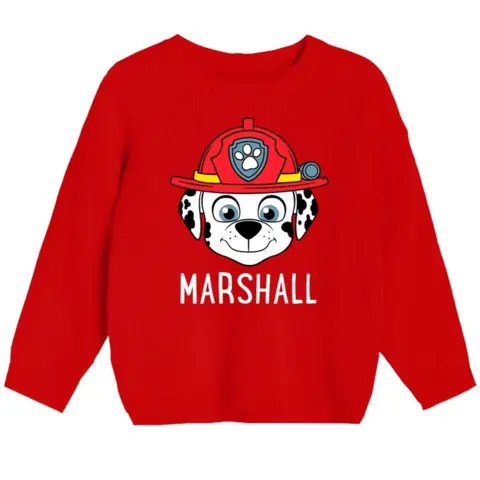 Paw-Patrol-Sweater-Marshall-Rød