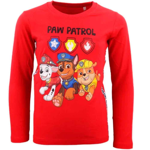 Paw-Patrol-T-shirt-Langærmet-Rød-One-Team