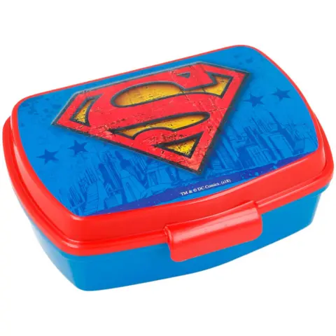 Supermand-madkasse-rød-blå