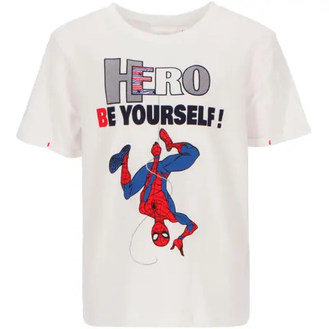 Spiderman-t-shirt-hvid-Hero-be-yourself