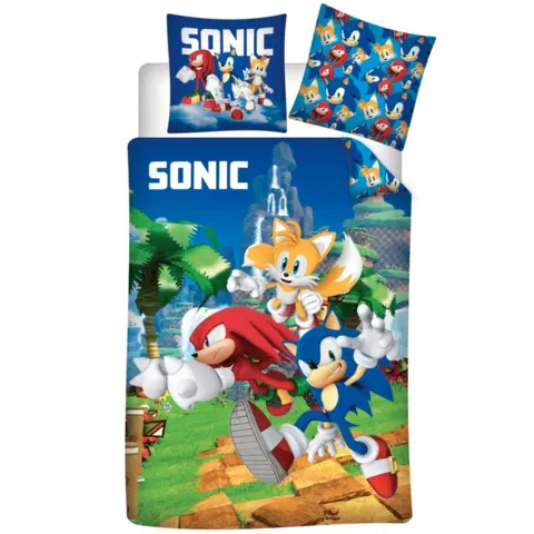 Sonic-the-hedgehog-sengetøj-140-x-200-running