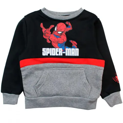 Marvel-Spiderman-Sweatshirt-sort-grå.