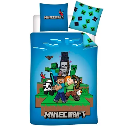 Minecraft-Sengetøj-140-x-200-Blue