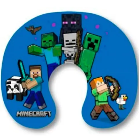 Minecraft-Nakkepude-Stof-33-cm-Blå