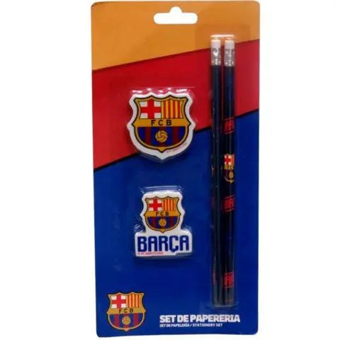 FC-Barcelona-skolesæt-blyanter-og-viskelæder