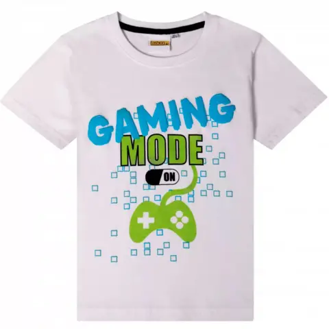 Gaming-t-shirt-hvid-str.-116-152