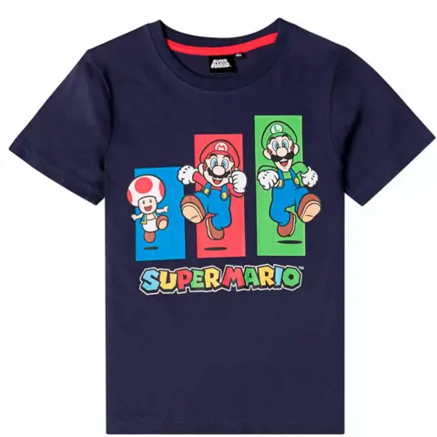 Super-Mario-t-shirt-kortærmet-navy