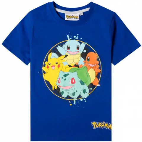 Pokemon-T-shirt-Kortærmet-Blå-str.-110-152
