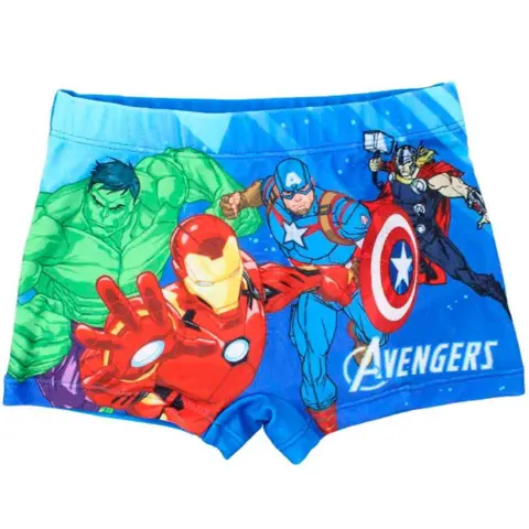 Marvel-Avengers-badebukser-blå-team-Hero