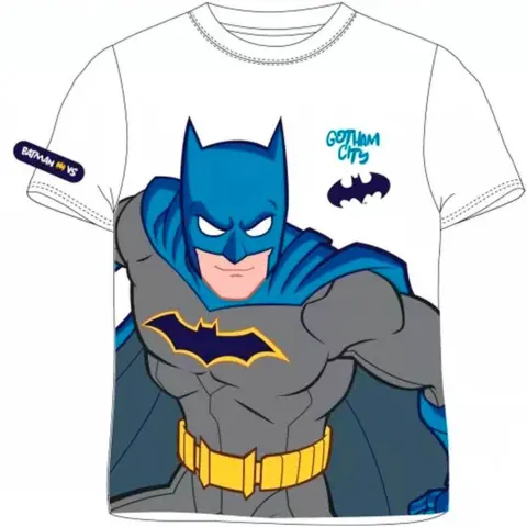 Batman-t-shirt-kortærmet-hvid-Gotham-City