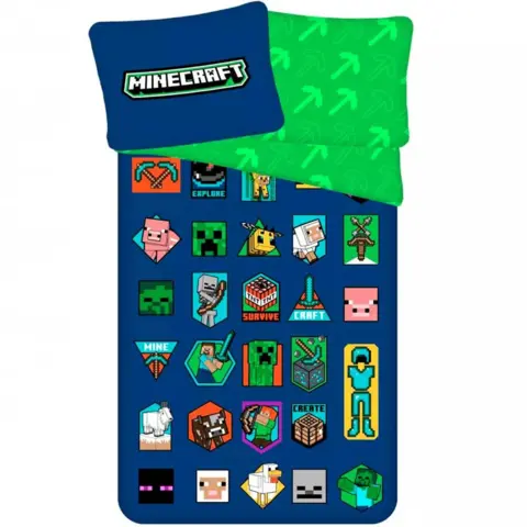 Minecraft-sengetøj-140-x-200-Badges