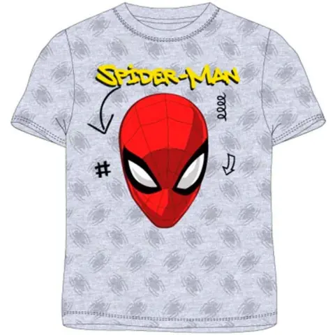 Spiderman-t-shirt-kortærmet-grå-Head