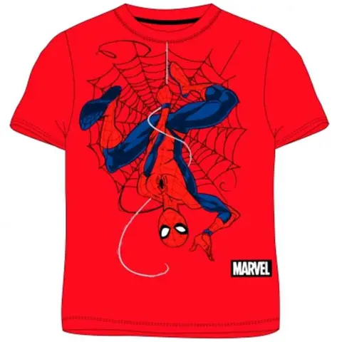 Spiderman-t-shirt-med-korte-ærmer-i-rød