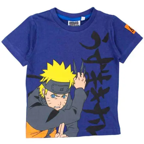 Naruto-Shippuden-t-shirt-kortærmet-blå-Uzumak