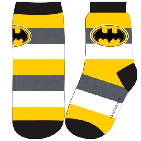 Batman-strømper-gul-sort-hvid-med-logo-1-par
