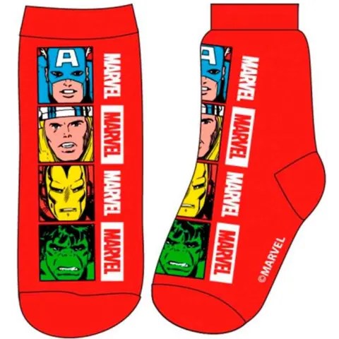 Marvel-Avengers-strømper-røde-1-par.
