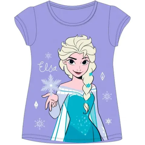 Disney-Frost-Elsa-T-shirt-kort-lilla