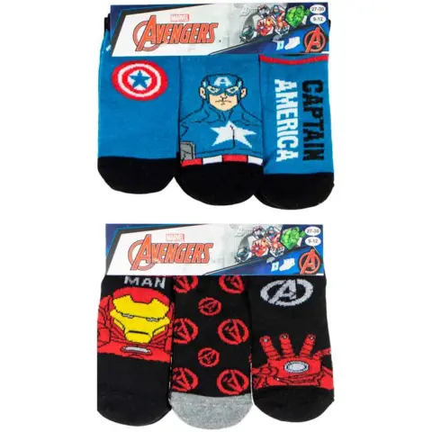 Marvel-Avengers-korte-sokker-3-pak