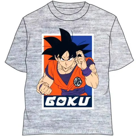 Dragon-Ball-Goku-t-shirt-kortærmet-grå