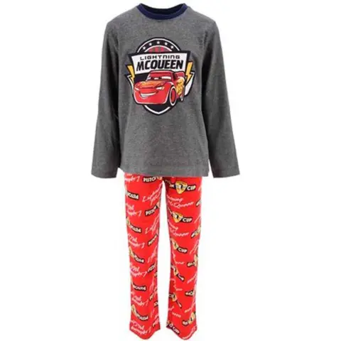 Disney-Cars-pyjamas-grå-rød-str.-3-6-år