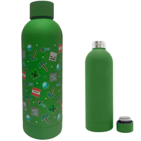 Minecraft-drikkedunk-grøn-stål-rustfri-500-ml
