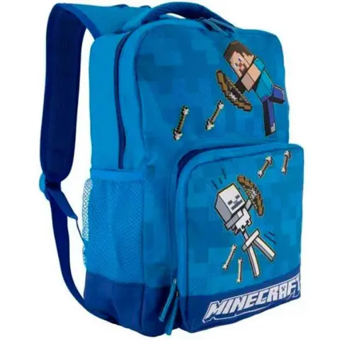Minecraft-rygsæk-blå-35-cm-Steve