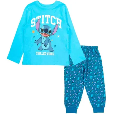 Lilo-og-stitch-pyjamas-blå-str.-4-9-år